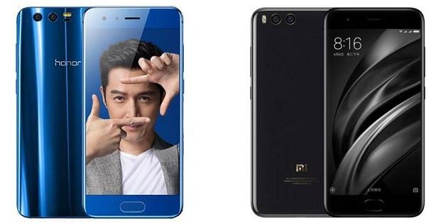 Сравнение смартфонов Xiaomi Mi6 и Huawei Honor 9